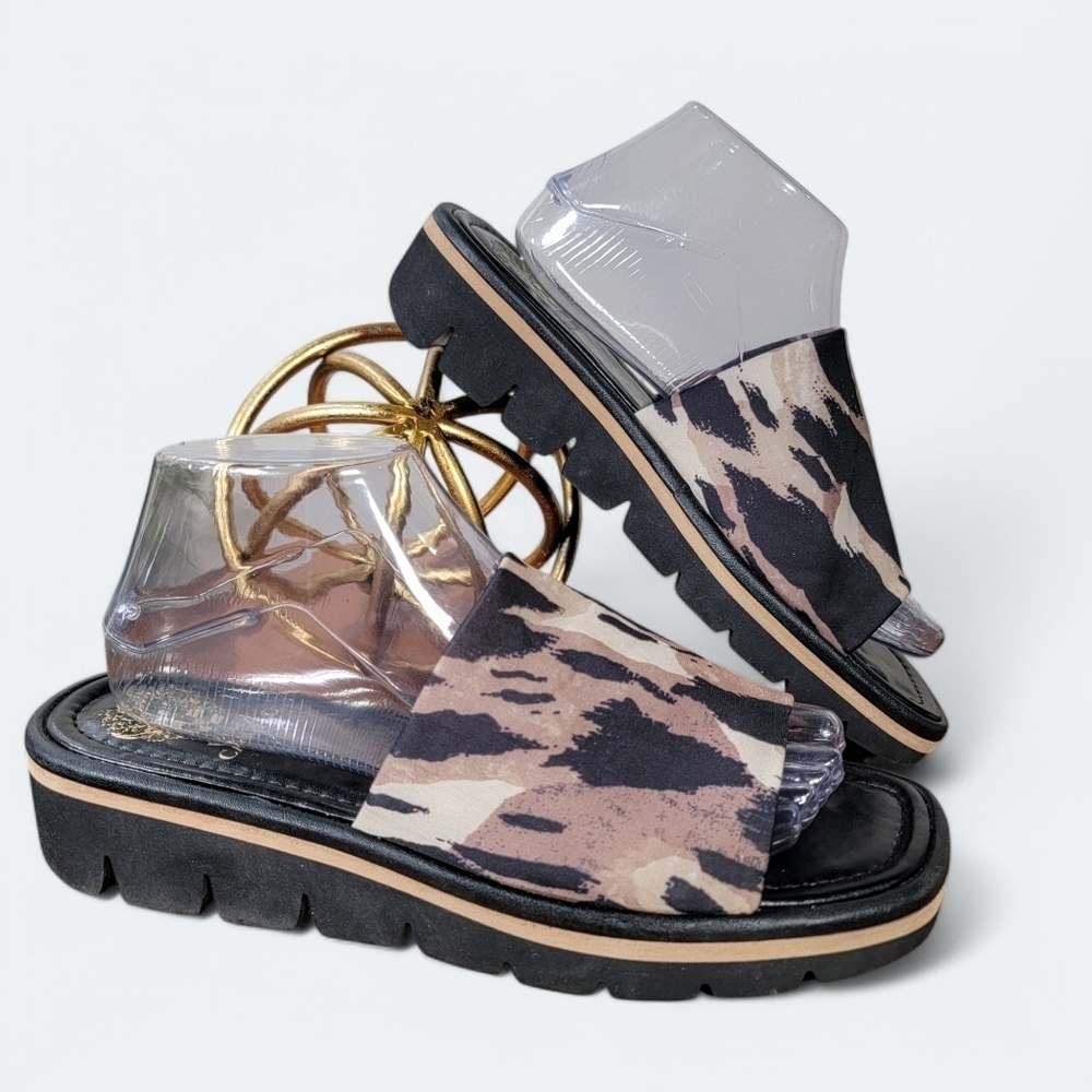 Vince Camuto Abrelyn Slide Sandals Size 9 Square Toe Y2K Vibes